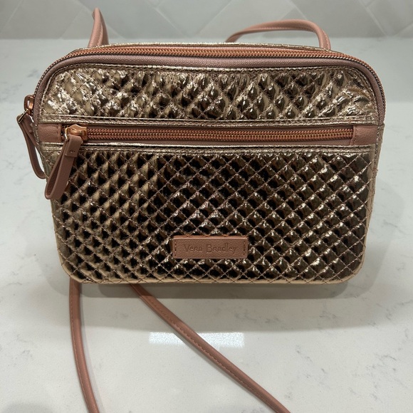 Vera Bradley Iconic RFID Little Crossbody - Rose Gold - Picture 2 of 15
